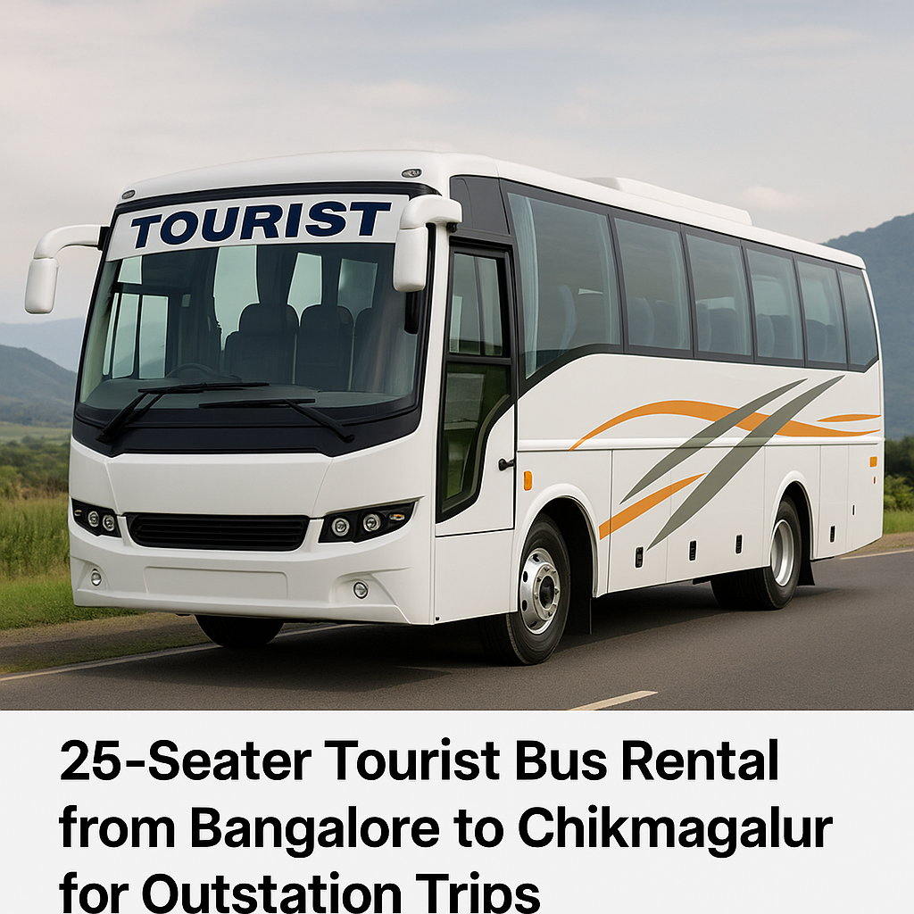 25-Seater Tourist Bus Rental from Bangalore to Chikmagalur for Outstation Trips