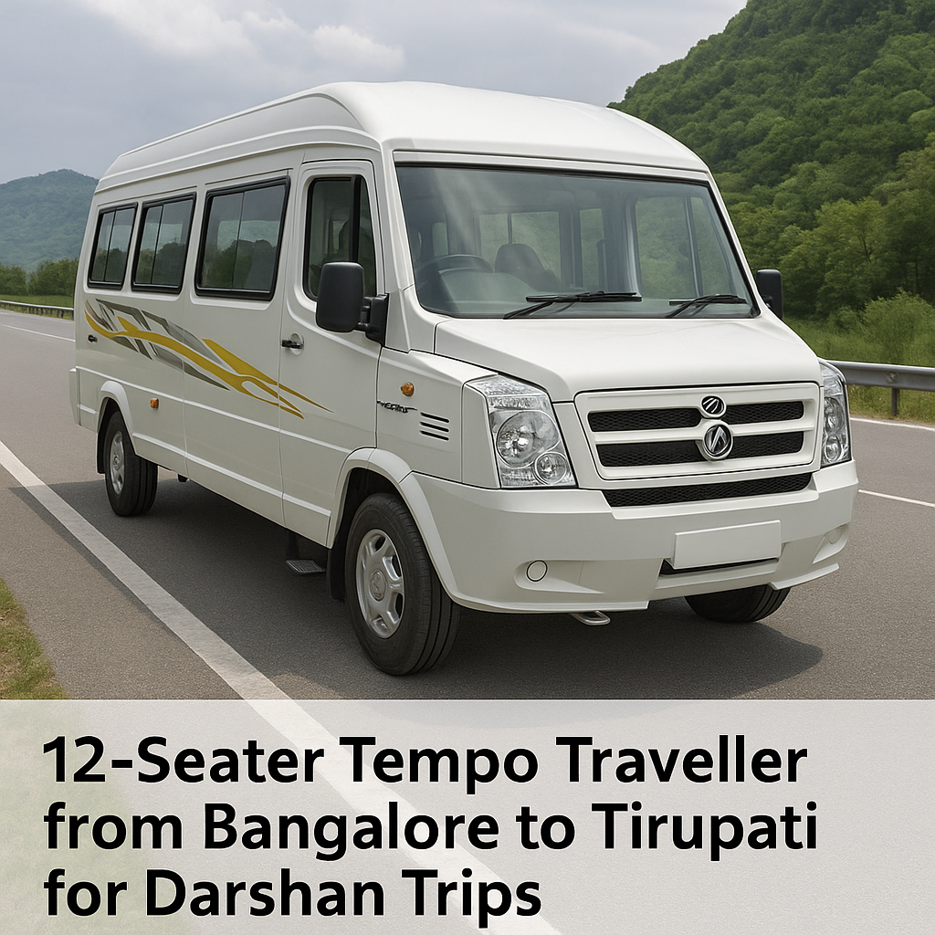 Family Enjoying Bangalore to Tirupati Tempo Traveller Tour for Temple Visit