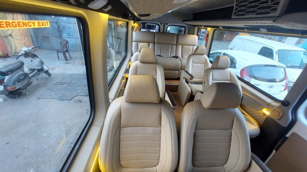 Force Urbania AC van with push-back seats and spacious legroom