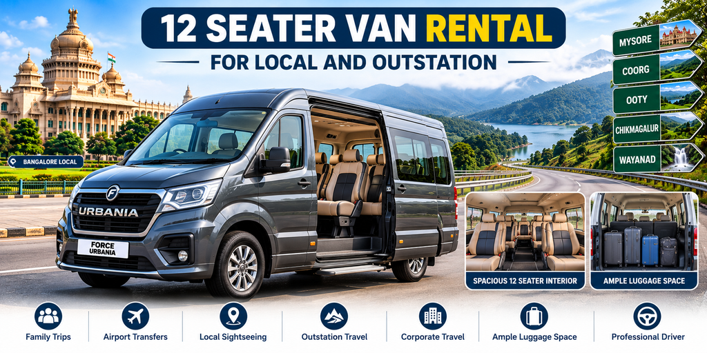 12-seater van rental for local and outstation