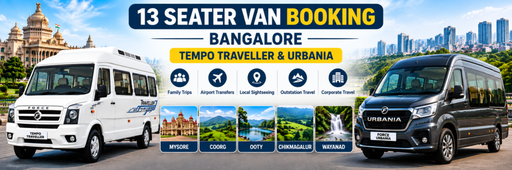 13 seater Tempo Traveller options