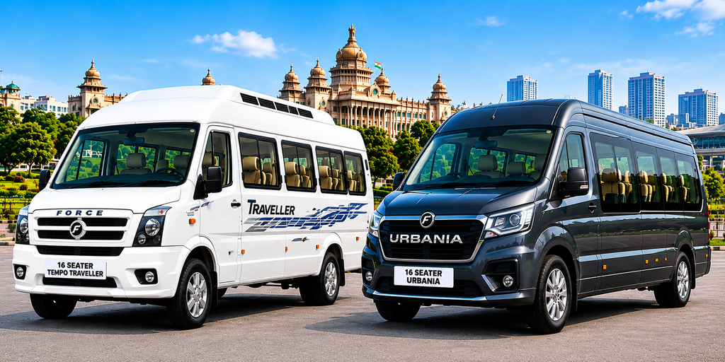 16-seater tempo traveler and Urbania