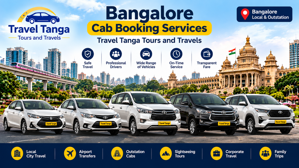 Bangalore cab booking services by Travel Tanga Tours and Travels