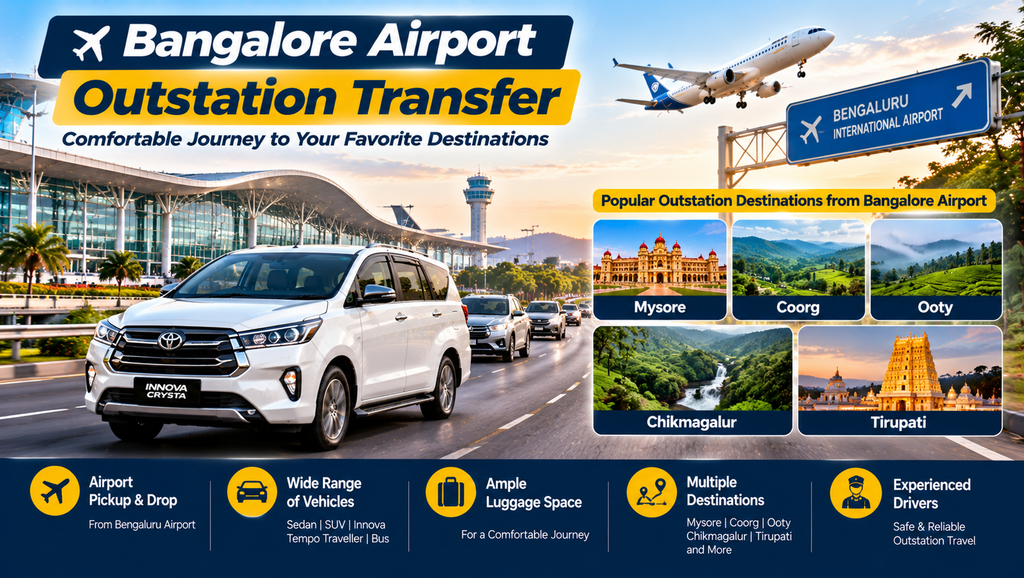 Outstation airport transfer from Bangalore