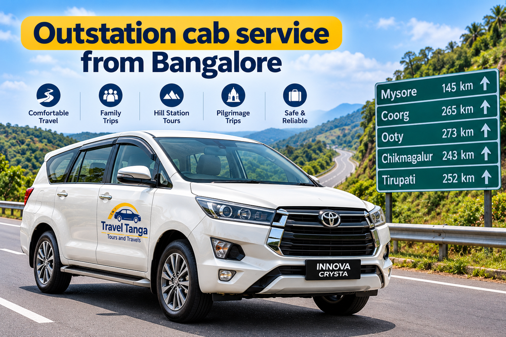 Outstation cab service from Bangalore