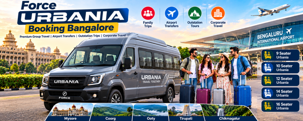 Urbania booking Bangalore for group travel with Travel Tanga Tours and Travels